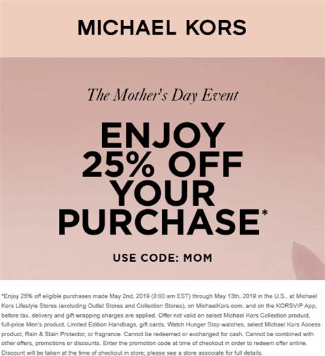 michael kors code promo|michael kors promo code today.